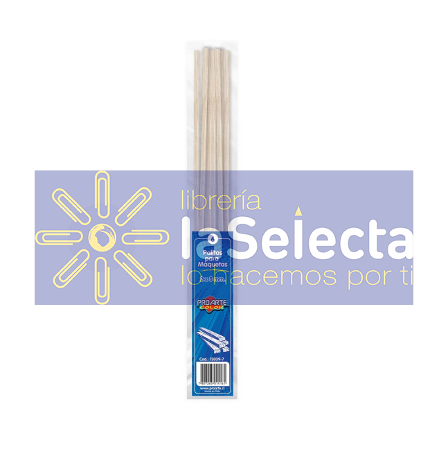 PALO PARA MAQUETA 2X8 MM 6 UNIDADES PROARTE